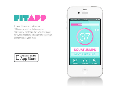 Fitness App app apple clean fitness ipad iphone minimal store type ui ux ios white
