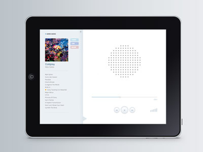 iPad Music Player ipad music player ui ux