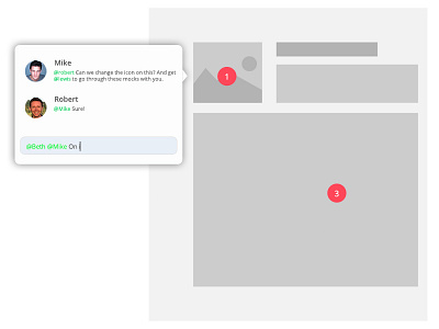 Commenting System clean commenting design minimalistic prototyping startup tool