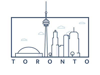 Toronto City Illustration building city cn tower illustration minimal simple skyscraper toronto tower