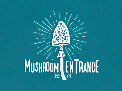 Logo for the festival of electronic music. branding design electronic music flat illustration label design logo logo deisgn magic mushrooms vector