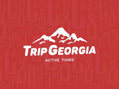 Trip Georgia - hiking and trekking in the mountains of Georgia active batumi branding design flat georgia hiking illustration label design logo logo deisgn mountains tours trakking trip vector