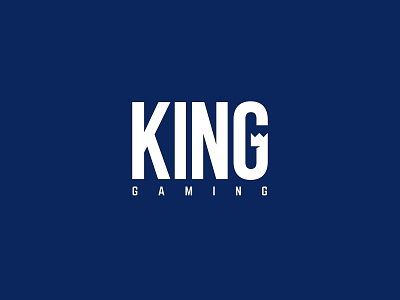KING gaming logo adobe illustrator brand design branding crown design game gaming identity king logo logo design logotype typography vector
