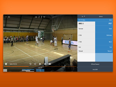 Basketball Tagging basketball basketball stats hudl playback controls possession stats tagging team colors timeline