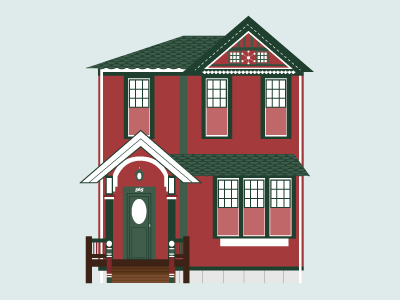 The Gingerbread House illustration where i live