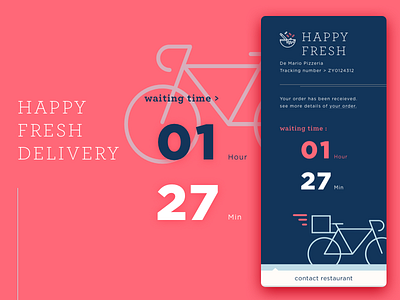 DAILY UI #HappyFresh- food delivery count down countdown daily ui daily ui challenge dailyui deliver food and drink food app illustration ui