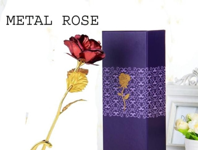 Metal rose 3d animation branding dance design gift graphic design illustration logo music photos ui ux valentines gift vector