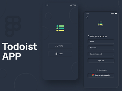 Todo list app signup dailyui design signup ui