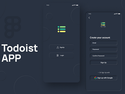 Todo list app signup