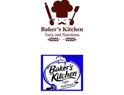 Baker's Kitchen Logo Designs 3d animation bakery logo branding design graphic design home kitchen logo illustration kitchen logo logo logo design motion graphics restaurants logo ui vector
