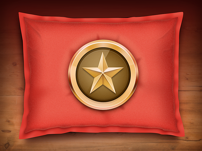 Pro Badge accounts badge gold. reflections icon pillow pro star velvet wood wunderlist