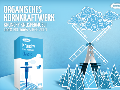 Krunchy clouds mill package trees