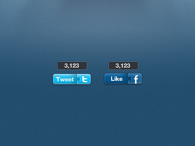 Buttons blue buttons counter facebook like media social tweet twitter