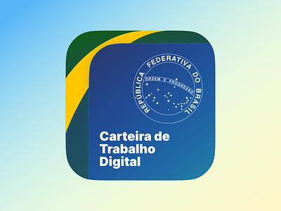 Daily UI #005 - Icon blue brasil carteira dailyui governamental green icon national squircle store yellow