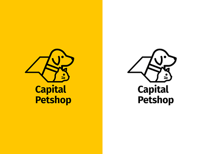 Capital Petshop animal brasil cat dog logo logotype petshop sp vector