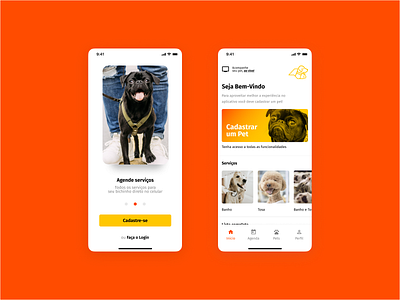 Capital Petshop App app appui brasil empty state gradient onboard pet petshop