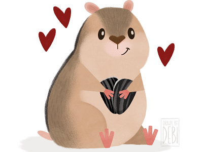 Hamster Love digital art hamster illustration procreate