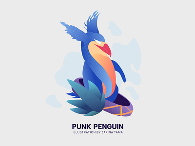 Punk Penguin branding design graphic design icon illustration logo minimal penguin print punk web