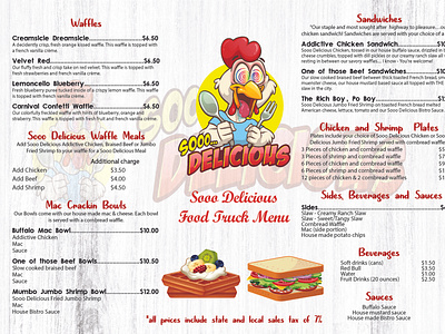 Waffle & Seafood delicious menu