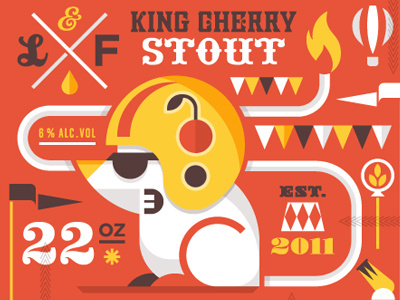 King Cherry Stout beer drink mouse package