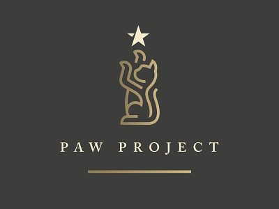 Paw Project animal cat line paw star
