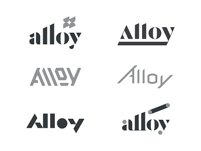 Alloy Wordmarks alloy architecture metal type typography