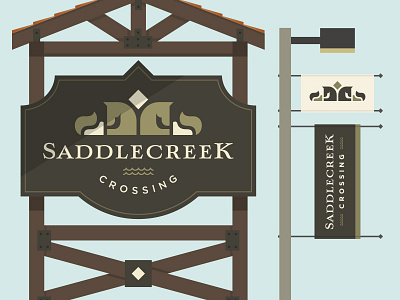 Saddlecreek Signage creek horse ride saddle signage