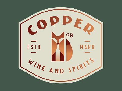 Wine and Spirits animal bottle copper fox red spirits wine