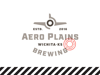 Aero Plains air beer brew craft fly kansas logo plane
