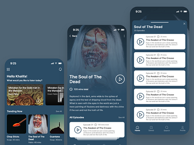 Podcast UI Design app branding design mobileui ui