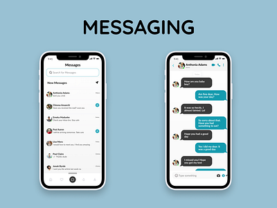 FINDLOVE DATING MOBILE APP (Messaging Screens)