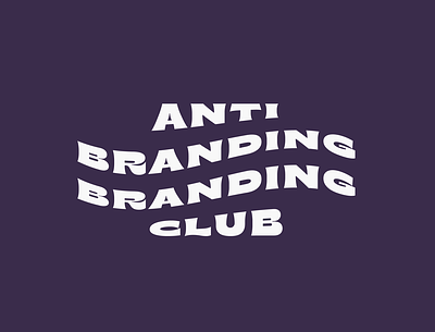 anti branding branding club branding design icon illustration logo typography vector