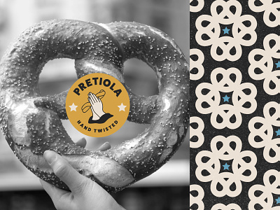 Pretiola brand identity branding design graphic design logo pretzel brand pretzels