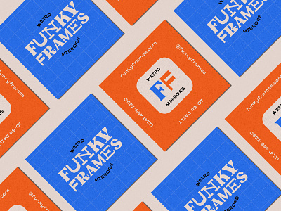 Funky Frames boutique branding brand identity branding design graphic design logo mirror brand