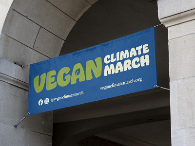 Vegan Climate March banner brand identity branding design graphic design logo vegan