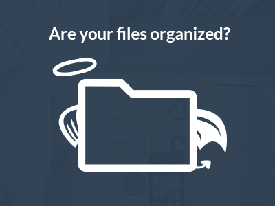 Are your files organized? angel devil files folder icon organized