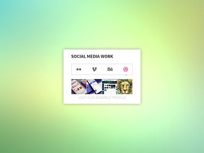 Social Media Work API Widget - Themeisle api behance dribbble flat widget flickr social media themeisle vimeo webbeutia widget wordpress