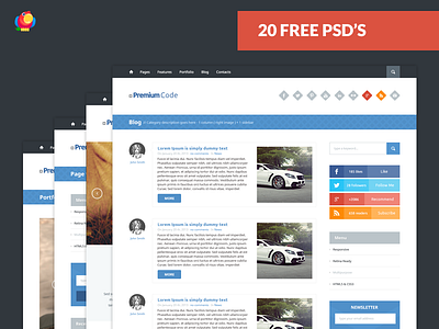 Web Template - 20 Free PSD's