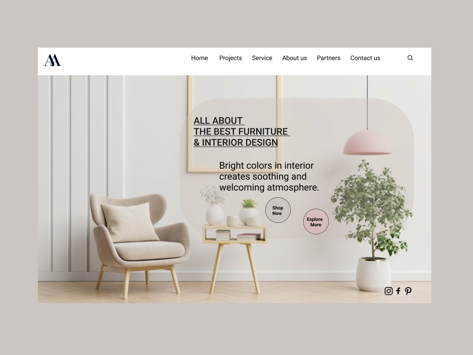 Furniture And Interior Design Web Site by Armanush on Dribbble