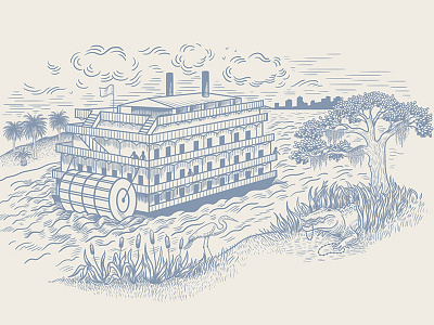 Riverboat Toile