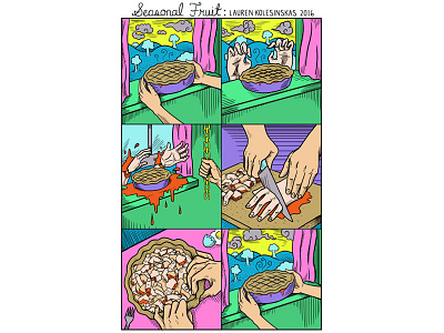 Seasonal Fruit cartoon comics digital drawing food illustration pie quirky sequential surreal weird