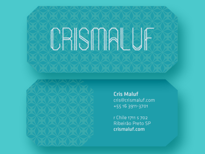 Cris Maluf branding business card identity logo