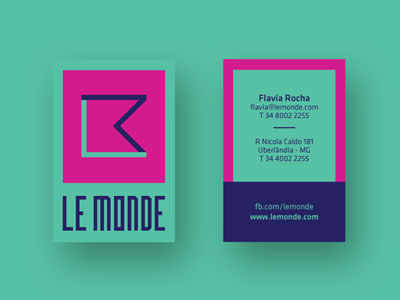 Le Monde Business Card branding business card fashion identity le monde logo