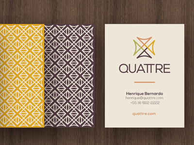 Quattre branding business card quattre