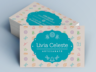 Livia Celeste Crafts business button card craft