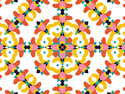 Tropical Pattern II colorful floral pattern tropical