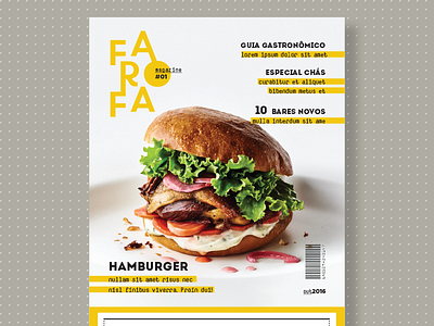 Farofa Magazine Cover cover editorial flavor food gastronomy magazine taste yellow