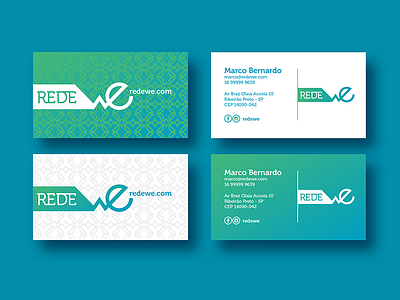 We Business Cards branding business card identity logo stationery we