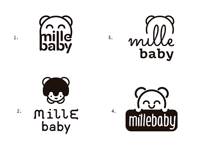 Mille Baby Logotype baby branding kids logo mille