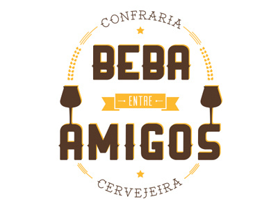 Beba Entre Amigos beer drink identity vintage